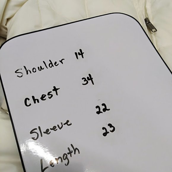 Lands End Cream Color Puffer Ski Coat Size 2P - Picture 7 of 9